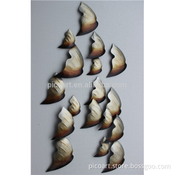 Abstract flying bird metal wall hanging sculpture